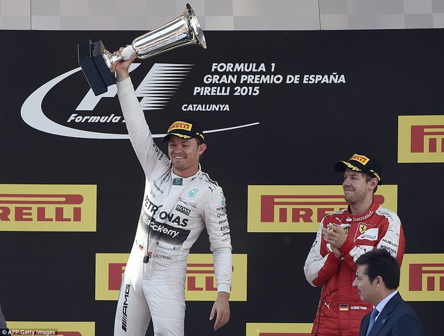 Sau 2 lần về nhì, Nico Rosberg đã lần đầu tiên có chức vô địch tại Tây Ban Nha Grand Prix