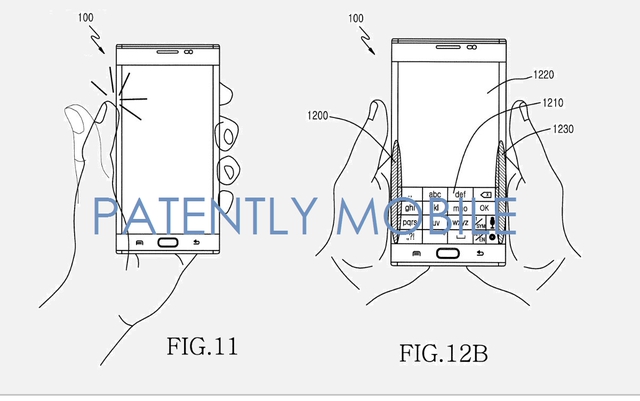 Tính năng cảm ứng trên viền màn hình được mô tả trong bằng sáng chế của Samsung