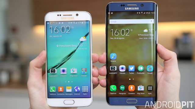 
Galaxy S6 Edge (trái) và Galaxy S6 Edge+ (phải) (Ảnh: AndroidPit)
