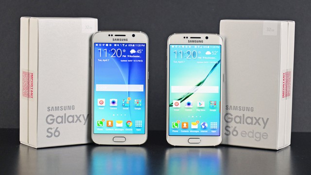 
Galaxy S6 (trái) và Galaxy S6 Edge (phải)
