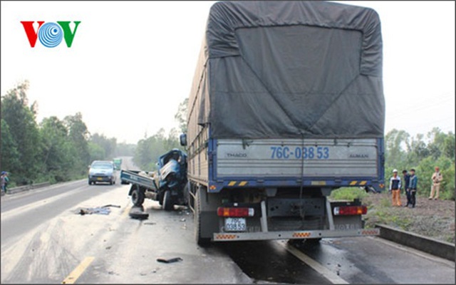 Hiện trường vụ tai nạn.