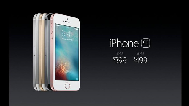 iPhone SE có mức giá khởi điểm là 399 USD