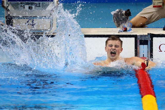 
Adam Peaty phá kỷ lục ở nội dung 100m bơi ếch nam (Ảnh: Photo by Ryan Pierse/Getty Images)
