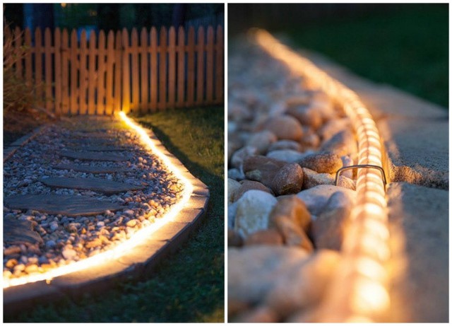
Dải đèn chiếu sáng hoàn hảo cho lối đi bộ trong vườn
