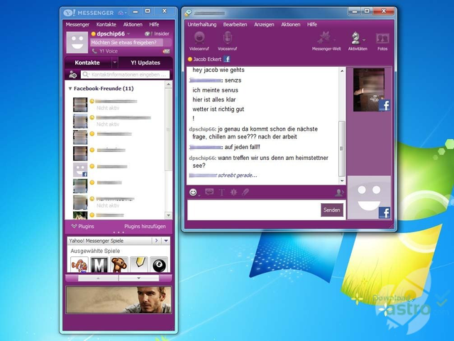 Ứng dụng chat Yahoo! Messenger trên máy tính