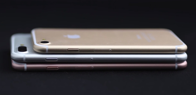 iPhone 7 có thiết kế giống hệt iPhone 7 Plus, chỉ khác về kích thước trong khi iPhone 7 Plus có kích cỡ bằng với iPhone 7 Pro (Ảnh: pplepop.com)