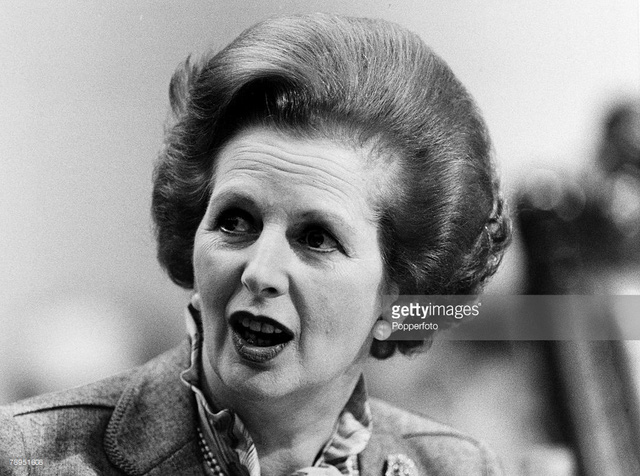 
Chân dung bà đầm thép nước Anh Magaret Thatcher.
