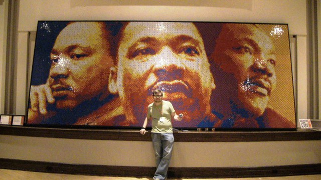 
Bức tranh chân dung Martin Luther King sau khi hoàn thiện.
