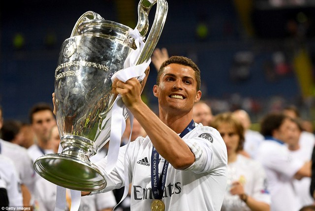 
Ronaldo đã có 3 danh hiệu Champions League
