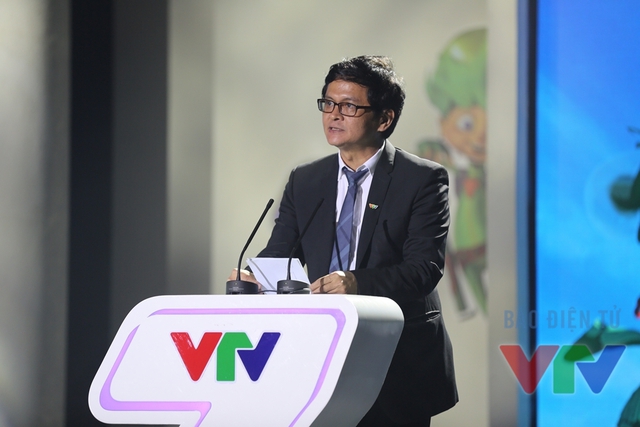 
Tổng Giám đốc Đài Truyền hình Việt Nam Trần Bình Minh phát biểu trong buổi lễ ra mắt.
