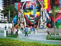 Tranh tường “Các sắc tộc” nổi bật tại Olympic Rio 2016
