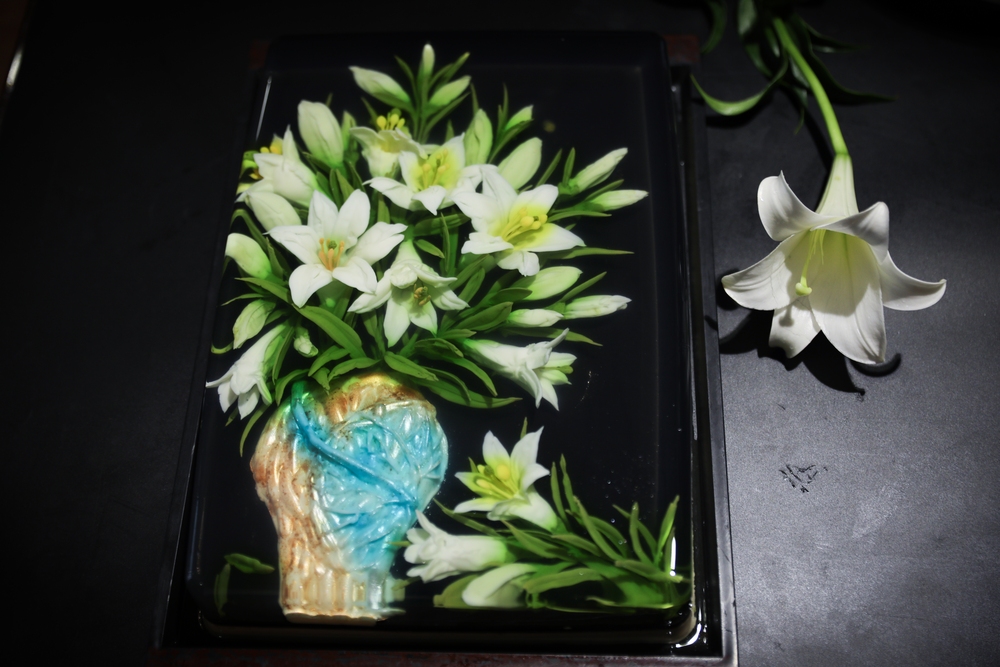Tạo hình 3D hoa loa kèn bằng thạch rau câu - Ảnh 5.