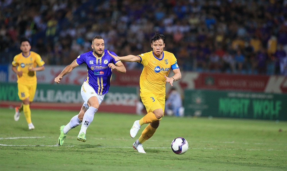 Vòng 10 VĐQG Night Wolf V.League 1-2022: Chùm ảnh Hà Nội – Sông Lam Nghệ An - Ảnh 5.