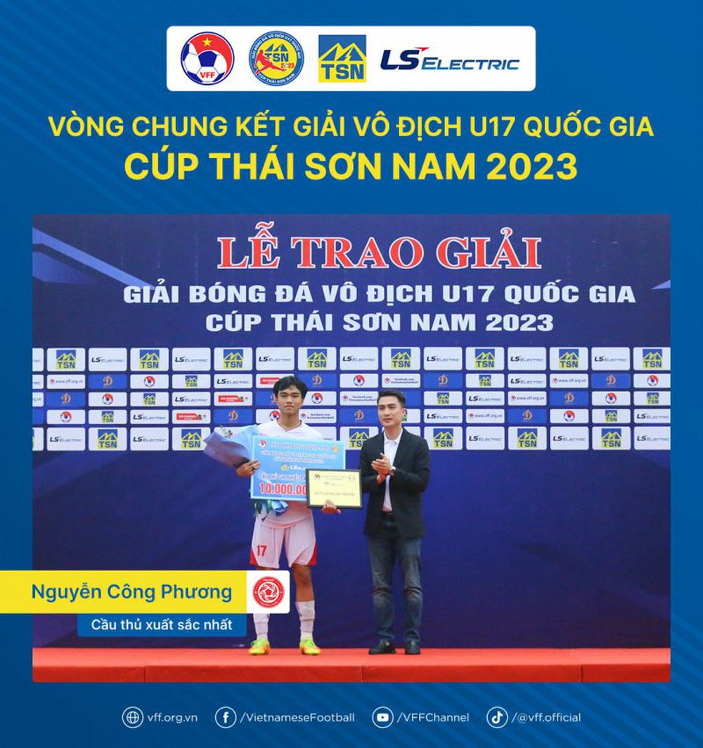 Chùm ảnh lễ trao giải bóng đá Vô địch U17 Quốc gia – Cúp Thái Sơn Nam 2023  - Ảnh 5.