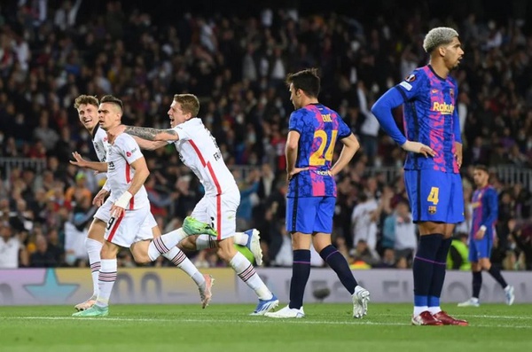 Europa League quarter-final results: Barcelona are eliminated at the Nou Camp