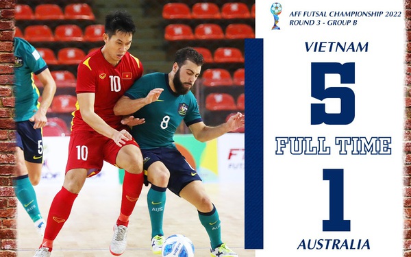 2022 Southeast Asian Futsal Tournament |  Winning Australia 5-1, Vietnam Tel is sure to enter the semi-finals
