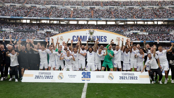 Real Madrid won the 35th La Liga title