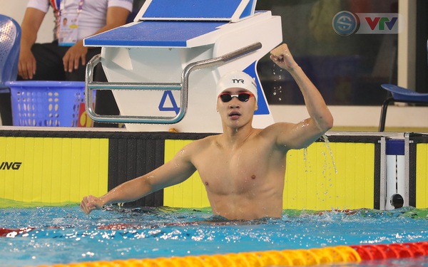 Pham Thanh Bao broke the SEA Games record in the 100m breaststroke content