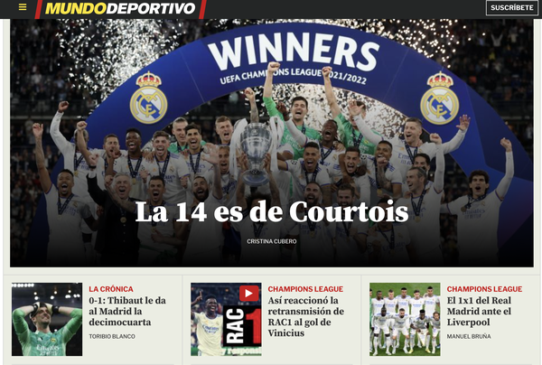 European press praised goalkeeper Courtois and coach Ancelotti