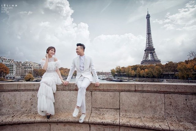 Ngắm bộ ảnh cưới lãng mạn của Trấn Thành và Hari Won ở Pháp - Ảnh 1.