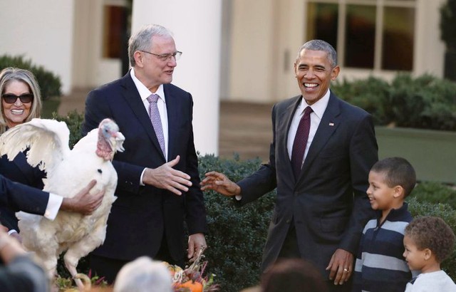 Tổng thống Obama phóng sinh gà tây nhân ngày lễ Tạ ơn - Ảnh 1.