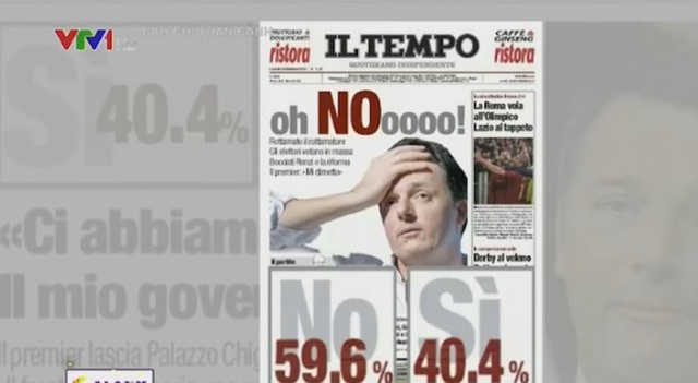 Báo giới châu Âu sốc khi Thủ tướng Italia Matteo Renzi tuyên bố từ chức - Ảnh 1.