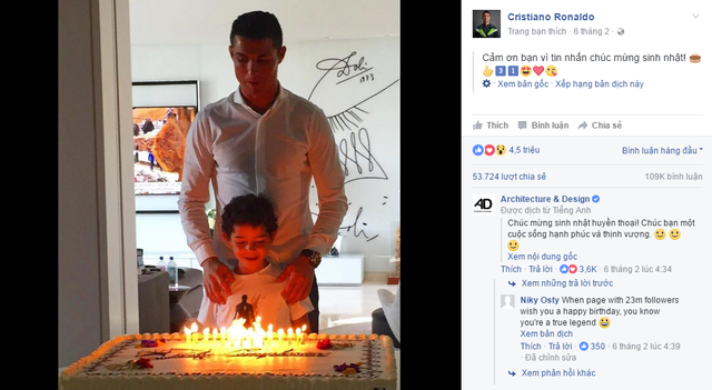 Cristiano Ronaldo tổ chức sinh nhật cho bạn gái tại Tháp Khalifa