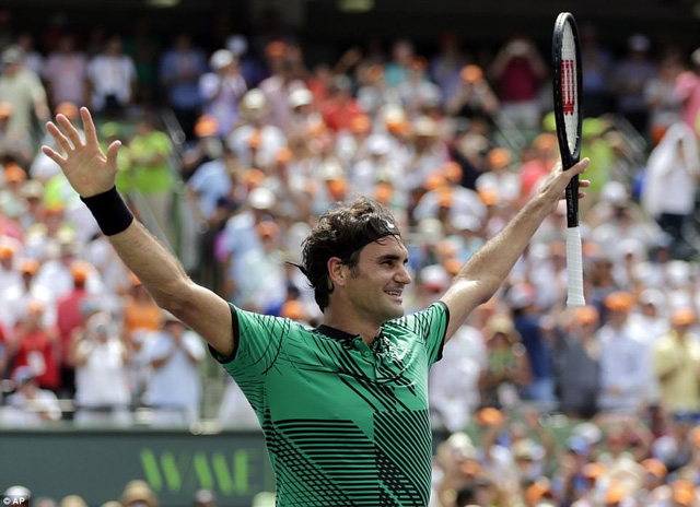 Đánh bại Nadal, Federer lần thứ 3 vô địch Miami mở rộng - Ảnh 3.