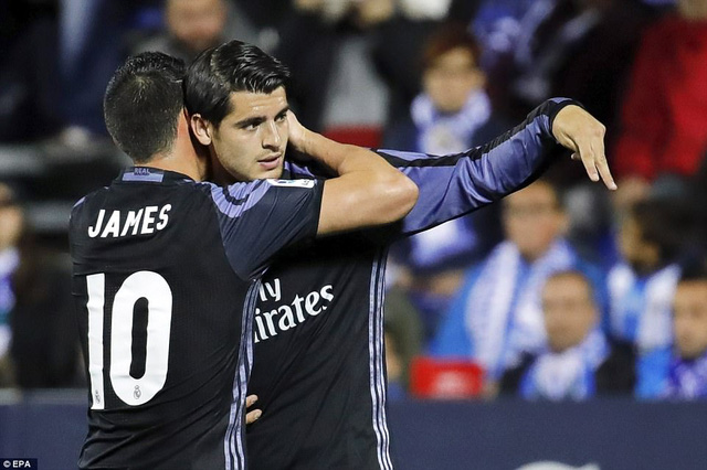 Leganes 2-4 Real Madrid: Không Ronaldo, Morata lập hat-trick ấn tượng - Ảnh 1.