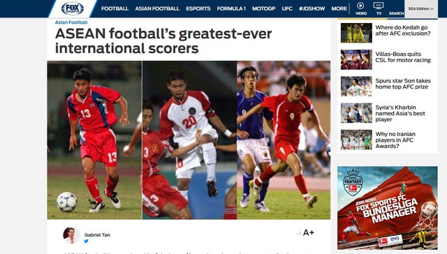 Công Vinh lọt top 5 cầu thủ xuất sắc nhất lịch sử bóng đá Đông Nam Á - Ảnh 1.