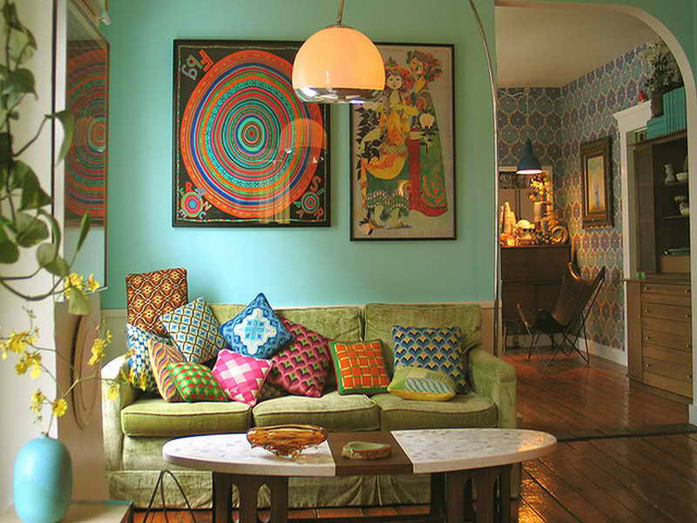Thổi hồn cho phòng khách trong nhà bằng sắc màu rực rỡ - Ảnh 7.