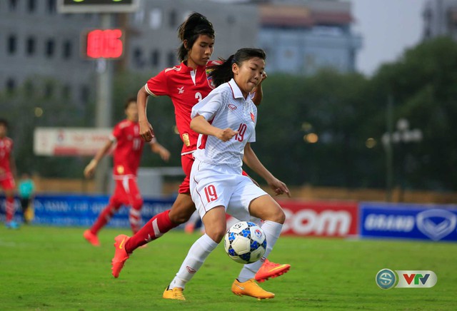 Ảnh: ĐT nữ Việt Nam vượt qua Myanmar, giành vé dự VCK Giải vô địch bóng đá nữ châu Á 2018 - Ảnh 7.