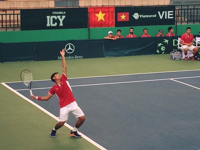 Davis Cup: Để đối thủ lội ngược dòng, ĐT Việt Nam bị ĐT Hong Kong (Trung Quốc) dẫn trước 2-1 - Ảnh 3.