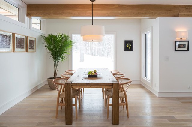 10 mẫu phòng ăn hiện đại với sàn gỗ đẹp - Ảnh 1.