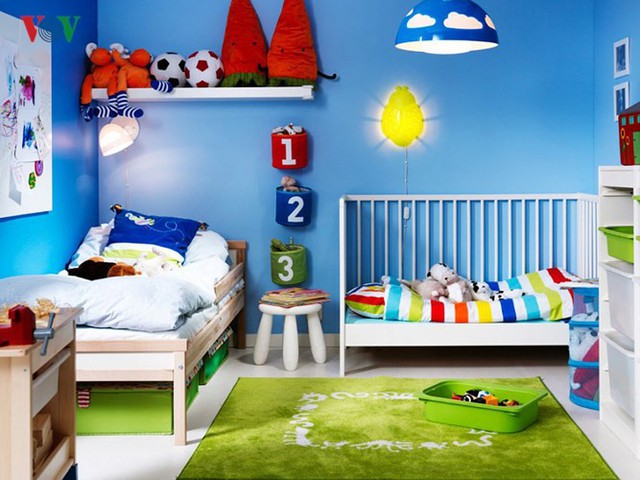 Nội thất phòng ngủ nổi bật với sắc xanh lam - Ảnh 7.