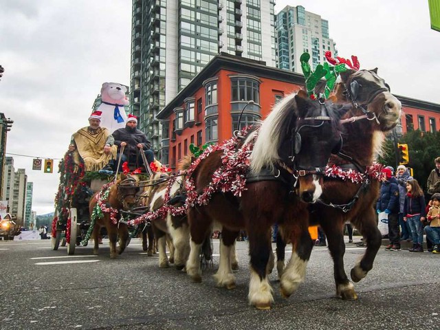 Rộn ràng lễ diễu hành của các ông già Noel thân thiện tại Canada - Ảnh 1.