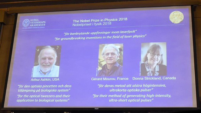 Nobel Vật lý 2018: Thêm một người phụ nữ được vinh danh trong lịch sử Nobel Vật lý - Ảnh 1.