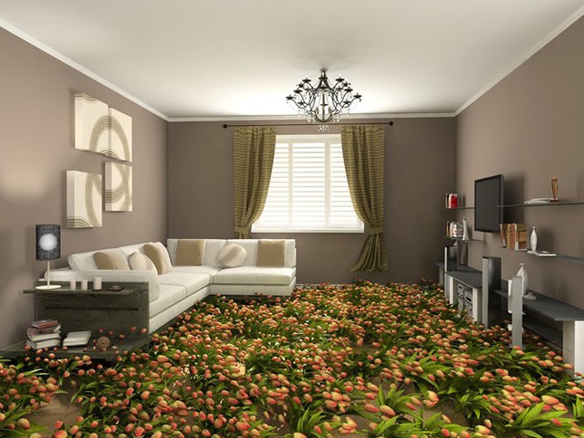 Những sàn nhà lát hình 3D khiến căn phòng như hòa mình vào thiên nhiên - Ảnh 3.