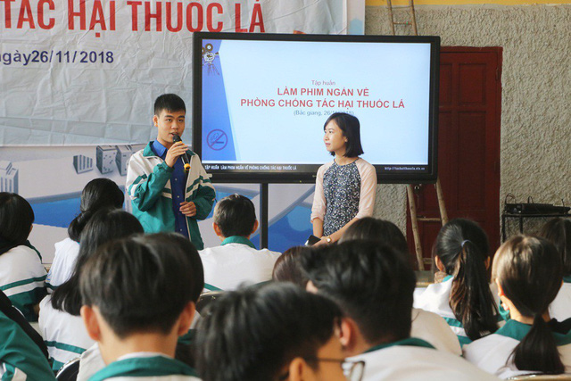 Học sinh Bắc Giang hào hứng hưởng ứng cuộc thi làm phim về phòng chống tác hại thuốc lá - Ảnh 5.