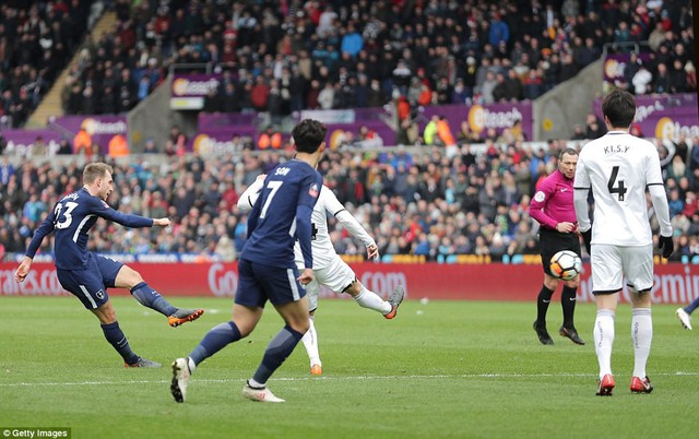 Eriksen lập cú đúp, Tottenham bẻ cánh thiên nga Swansea để vào bán kết FA Cup - Ảnh 1.