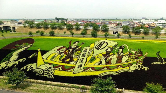Ngỡ ngàng với những bức vẽ khổng lồ trên đồng lúa tại Nhật Bản - Ảnh 8.
