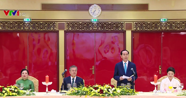 Chủ tịch nước chủ trì tiệc chiêu đãi Tổng thống Hàn Quốc - Ảnh 1.