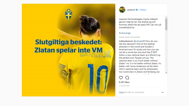 CHÍNH THỨC: Ibrahimovic sẽ không tham dự World Cup cùng ĐT Thụy Điển - Ảnh 1.