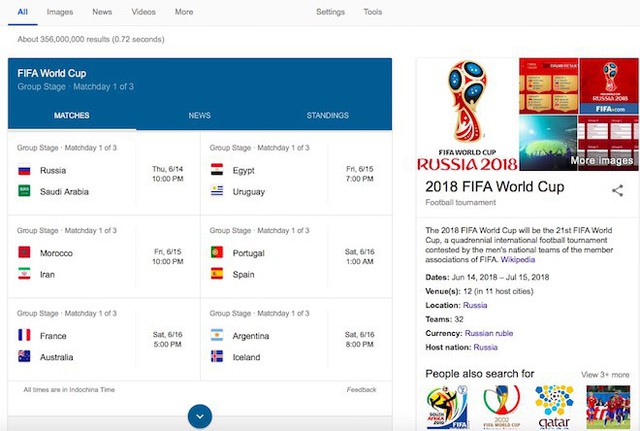Các dịch vụ cực hữu ích của Google trong dịp World Cup 2018 - Ảnh 1.