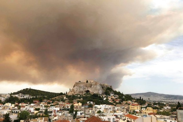 Hi Lạp để tang các nạn nhân cháy rừng - Ảnh 1.