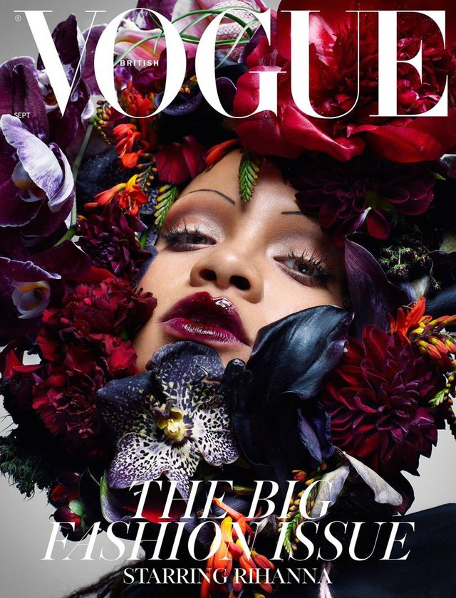 Rihanna đầy ấn tượng trên Vogue Anh - Ảnh 1.