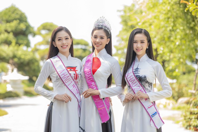 Top 3 Hoa hậu Việt Nam 2018 đọ sắc với áo dài họa tiết Nhật Bản - Ảnh 6.