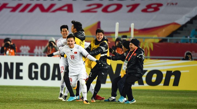 Ảnh: Nhìn lại những khoảnh khắc ấn tượng, tự hào trong chiến thắng lịch sử của U23 Việt Nam trước U23 Qatar - Ảnh 18.