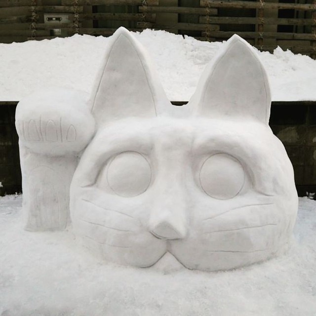 Ngộ nghĩnh những tác phẩm được tạo hình từ tuyết tại Nhật Bản - Ảnh 9.