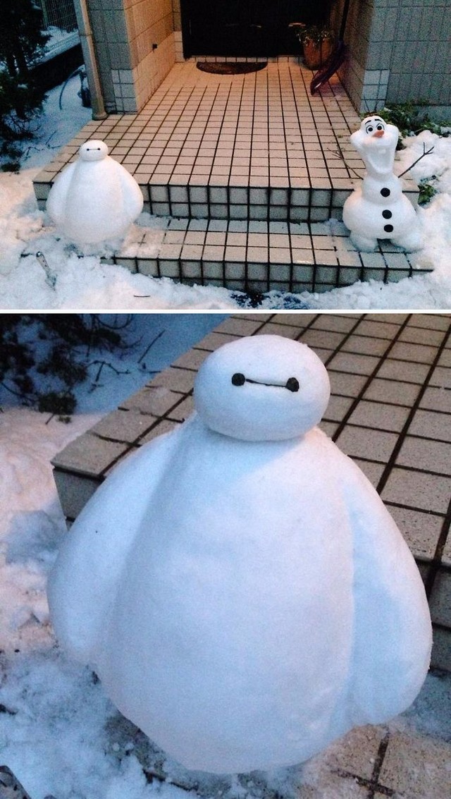 Ngộ nghĩnh những tác phẩm được tạo hình từ tuyết tại Nhật Bản - Ảnh 4.